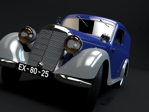 mercedes-benz 170v panel van 1952 Modello 3D