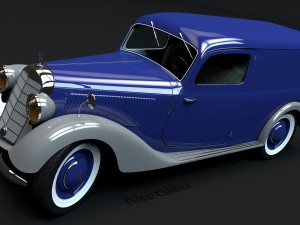 mercedes-benz 170v panel van 1952 Modello 3D