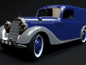 mercedes-benz 170v panel van 1952 Modello 3D