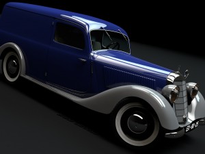mercedes-benz 170v panel van 1952 Modello 3D