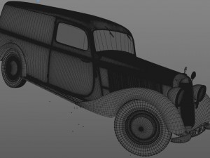 mercedes-benz 170v panel van 1952 Modello 3D