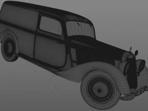 mercedes-benz 170v panel van 1952 3D Model