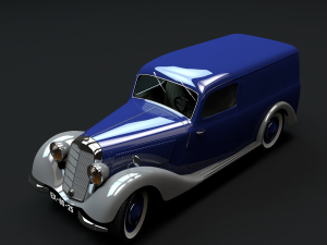 mercedes-benz 170v panel van 1952 Modello 3D