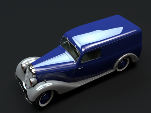 mercedes-benz 170v panel van 1952 Modello 3D