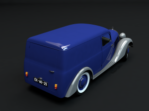 mercedes-benz 170v panel van 1952 Modello 3D