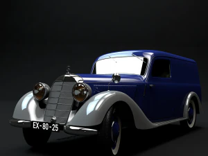 mercedes-benz 170v panel van 1952 3D Model