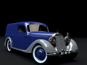 mercedes-benz 170v panel van 1952 Modello 3D