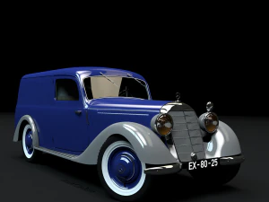 mercedes-benz 170v panel van 1952 3D Model