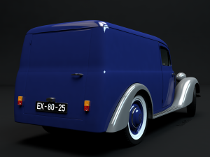 mercedes-benz 170v panel van 1952 Modello 3D
