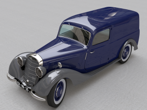 mercedes-benz 170v panel van 1952 3D 模型
