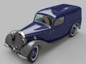 Mercedes-Benz 170v панельный фургон 1952 г. 3D Модель