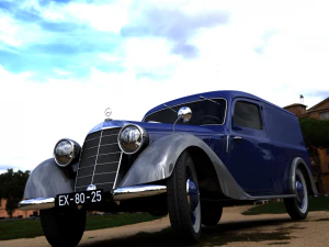 mercedes-benz 170v panel van 1952 3D Model