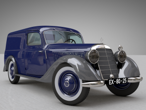 mercedes-benz 170v panel van 1952 Modello 3D