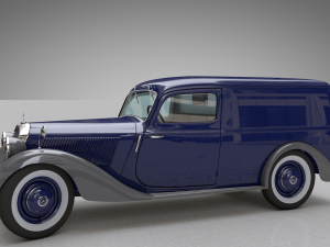 mercedes-benz 170v panel van 1952 Modello 3D