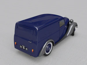 mercedes-benz 170v panel van 1952 3D Model