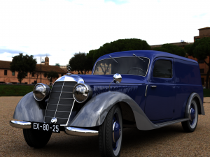 mercedes-benz 170v panel van 1952 Modello 3D