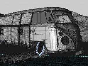 vw kombi cargo abandoned 3D Model