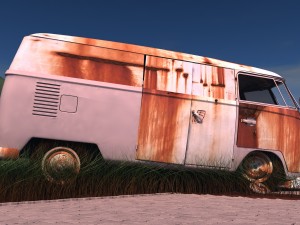 vw kombi cargo abandoned 3D 模型
