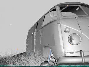 vw kombi cargo abandoned 3D Model