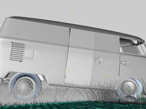 vw kombi cargo abandoned 3D Model