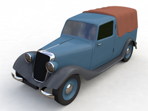 7 low-poly classic cars 3D मॉडल