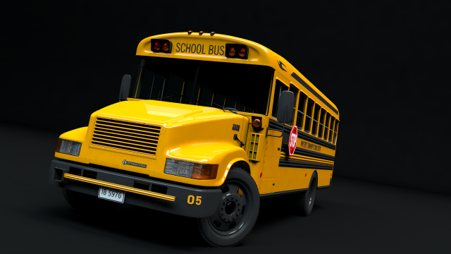 international bluebird 3800 Modelo 3D .c4d .max .obj .3ds .fbx .stl .blend 