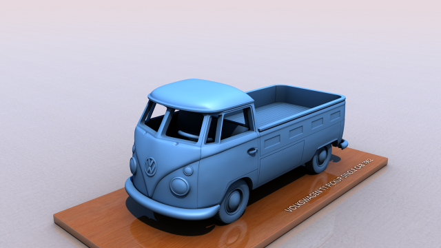 volkswagen single cabine type 1 - 1962 Modello di stampa 3D .c4d .max .obj .3ds .fbx .stl .blend 