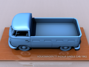 volkswagen single cabine type 1 - 1962 Modello di stampa 3D