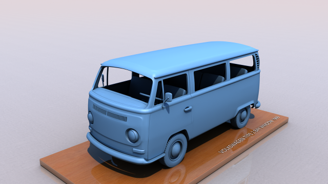 volkswagen bay window type 2 1969 Model Cetak 3D .c4d .max .obj .3ds .fbx .stl .blend 