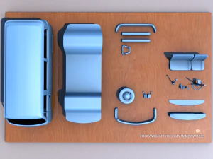 volkswagen bay window type 2 1969 3D Print Model