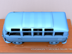 volkswagen microbus deluxe type 1 - 1968 Modello di stampa 3D