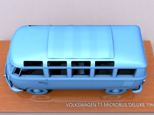 volkswagen microbus deluxe type 1 - 1968 3D Print Model