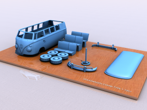 3D file Volkswagen Combi 🚗・3D printable design to download・Cults