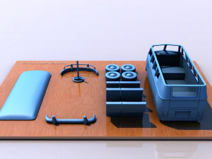 Фольксваген Комби Тип 1 - 1951 г. 3D Принт Модель