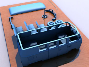 Фольксваген Комби Тип 1 - 1951 г. 3D Принт Модель