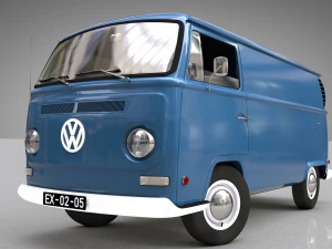 volkswagen transporter type 2 - 1972 3D Model