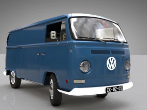 volkswagen transporter type 2 - 1972 3D Model