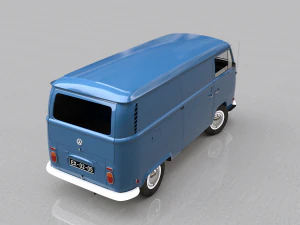 volkswagen transporter type 2 - 1972 3D Model