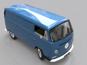 volkswagen transporter type 2 - 1972 3D Model