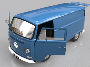 volkswagen transporter type 2 - 1972 3D Model