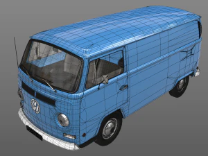 volkswagen transporter type 2 - 1972 3D Model
