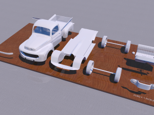 f f-1 pickup - 1948 3D-printmodel