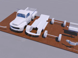 пикап Ф Ф-1 - 1948 г. 3D Принт Модель