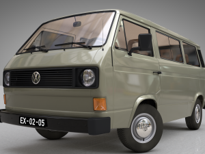 volkswagen transporter t3 - 1979 3D Model