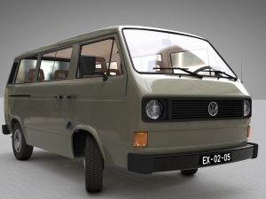 volkswagen transporter t3 - 1979 3D Model