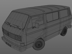 volkswagen transporter t3 - 1979 3D Model