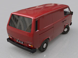 Volkswagen transporter t3 cargo - 1979 3D Model