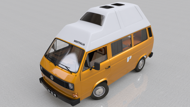 volkswagen t3 camping westfalia joker - 1980 Model 3D .c4d .max .obj .3ds .fbx .stl .blend 