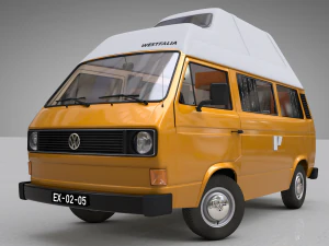 Volkswagen T3 Camping Westfalia Joker - 1980 г. 3D Модель
