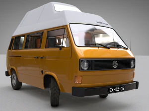 Volkswagen T3 Camping Westfalia Joker - 1980 г. 3D Модель
